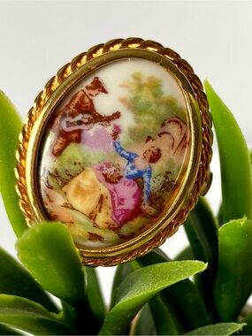 Vintage Limoges Brooch